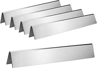 Weber Lote De 5 Barras Weber Flavorizer 62,23x6x6 Cm De Acero Inoxidable Para Barbacoa Genesis Serie 300 Con Botones Laterales