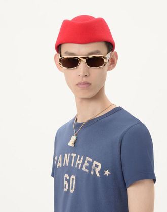 Valentino Garavani Cappello Vlogo Signature In Lana Merino Uomo ROSSO 58