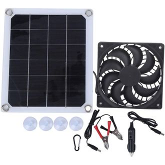 OEM Ventilador Extractor Port&aacute;til Con Panel Solar De 10 W Para Carga De Coche En Exteriores, Fuente De Alimentaci&oacute;n De 5 V Cc -crezuo