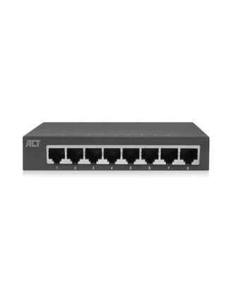 ACT Act - Conmutador De Red 10/100/1000 Mbps 8 Puertos - Dise&ntilde;o Met&aacute;lico