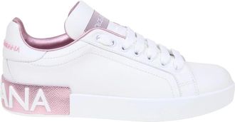 Dolce & Gabbana Portofino Sneakers - Dames - Sneakers - Wit - 39 EU - Leer - Schoenen
