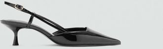 Mango Scarpe tacco vernice nero - Donna - 35 - MANGO