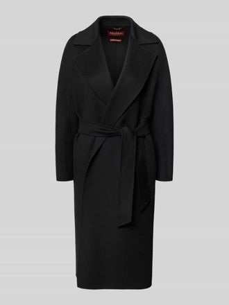 Max Mara Relaxed Fit Wollmantel mit Seiden-und Kaschmir-Anteil Modell MSTCLES in Black, Gr&ouml;&szlig;e 36