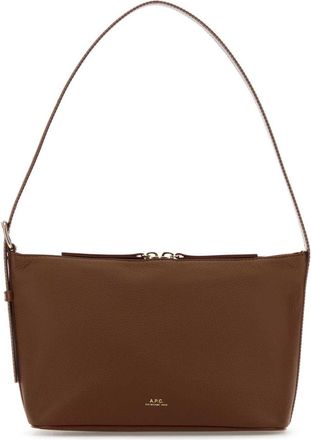 A.P.C. Brown Leather Vera Shoulder Bag