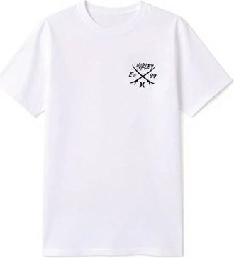 Hurley Tee S/S Printing Press Evy T-Shirt f&uuml;r Herren | wei&szlig;