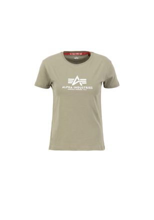 Alpha Industries T-Shirt ALPHA INDUSTRIES New Basic T-Shirt BL W, Damen, Gr. XS, gr&uuml;n (olive), Obermaterial: 100% Baumwolle, Shirts T-Shirt