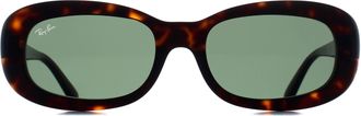 Ray-Ban Oval Womens Havana Green RB2221 - Brown - One Size