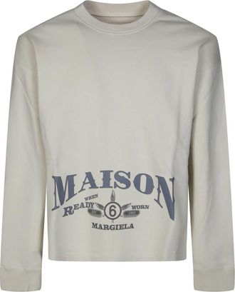 Maison Margiela Felpa - Heren - Sweatshirts - Wit - L - Hoodies & sweatvesten