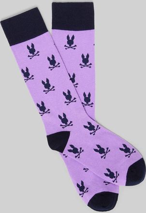 Psycho Bunny Mens All Over Bunny Dress Sock 507 LAVENDULA / O/S