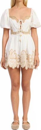 En Saison Anna Sweetheart Neck Mini Dress In White