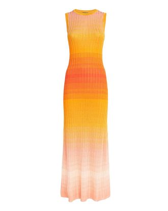 Maje Tie-Dye Ribbed Knitted Maxi Dress Size S