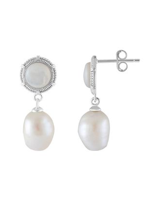 Splendid Pearls Silver 9-10Mmmm Pearl Earrings
