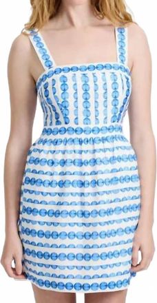 French Connection Structured Taffeta Mini Dress In True Blue
