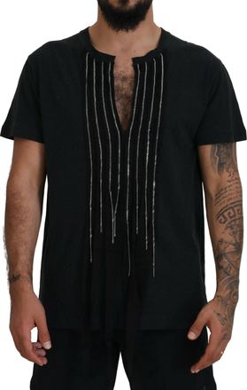 Dsquared2 Dsquared&sup2; Chain Embellished Cotton Short Sleeve Mens T-shirt (Pre-Owned)