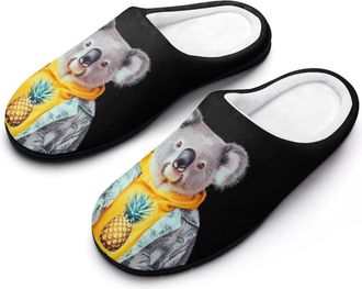 Generic Koala Cute Funny Mens Slippers Cotton Warm House Shoes Memory Foam Sandals Print Size 7-14