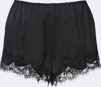 Faithfull The Brand Shorts Marisol de sat&eacute;n con encaje
