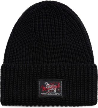 Woolrich Black Knitted Beanies Hat