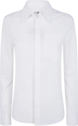 Maison Margiela Shirts - Dames - Overhemden - Wit - XS - Overhemden