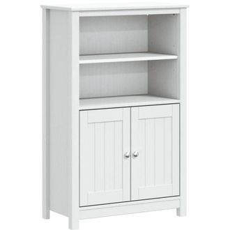 vidaXL Mueble De Ba&ntilde;o Berg Madera Maciza De Pino Blanco 69,5x34x110 Cm Vidaxl