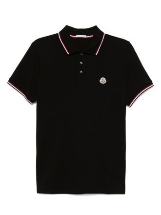 Moncler Katoenen poloshirt - Zwart