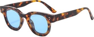 Generic Small Frame Men Outdoor Sunglasses Vacation Women Sports Decorative Sun Glasses(Blue)