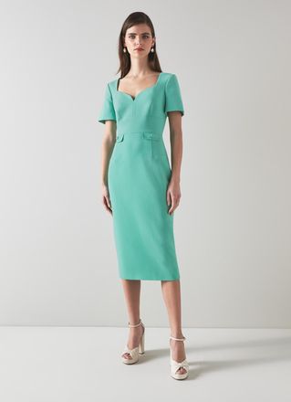 L.k. Bennett Womens Clara Dresses, Jade - Green - Size 12 UK