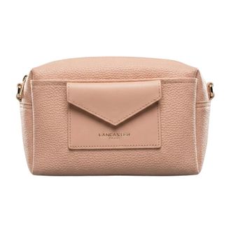 Lancaster Tassen, Dames, Roze, ONE Size, Leer, Maya Double KBA Crossbodytas