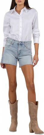 Kut from the Kloth Jane High Rise Long Short In Deep With Vintage Base Wash