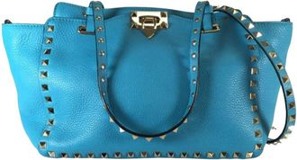 Valentino Pre-owned Valentino Small Grained Calfskin Rockstud Trapeze Satchel Ladies NG74Z6U9JKNCLUM4
