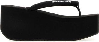Alexander Wang Jenna Thong Slippers - Dames - Sleehakken - Zwart - 37 EU - Schoenen
