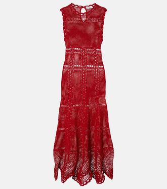 Erdem Cotton crochet midi dress