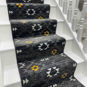 Runrug Stair Runner Carpet for Staircases - Soft & Comfy, 9mm - Andes in Grey | Size: 60 cm x 660 cm