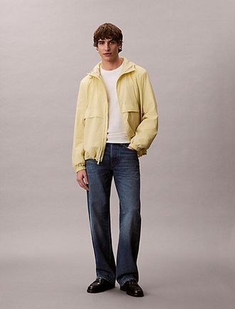 Calvin Klein Lightweight Heathered Nylon Windbreaker Jacket