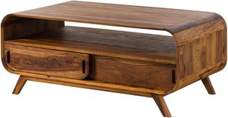 Massivmoebel24 Mailand 131 Tavolino da salotto in legno di sheesham - laccato / marrone chiaro 120x70x50