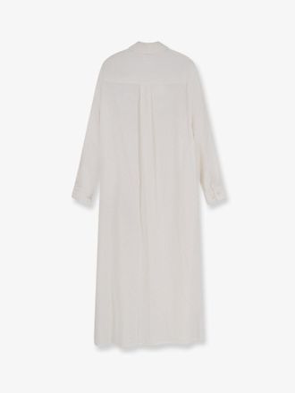 Hev&ograve; Womens Chemisier Dress White Linen