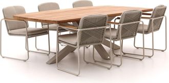 Bellagio la vita attrattiva Bellagio Sordio/Induno Deens Ovaal 240cm dining tuinset 7-delig stapelbaar