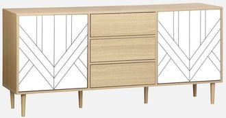 Sweeek Aparador de efecto madera con 2 puertas, 160cm