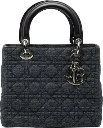 Dior Pre-owned Dior Medium Denim Cannage Lady Ladies Y50CKUM56WYX6C64