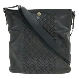 Bottega Veneta Pre-owned Intrecciato Schoudertas - Dames - Pre-owned - Zwart - Maat: ONE Size Leer