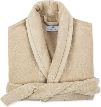 Matouk Milagro Cotton Terry Cloth Robe in Dune at Nordstrom, Size X-Small