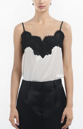 Co Lace Camisole in Silk in Ivory at Nordstrom, Size Xx-Small