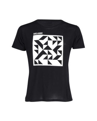 Saint Laurent Saint Laurent T-shirt met geometrische print in zwart-wit katoen