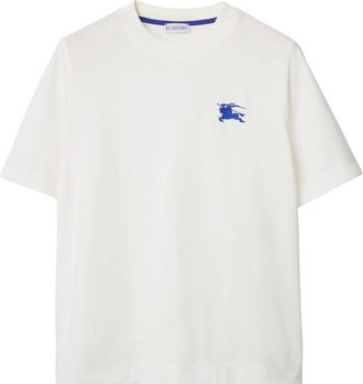 Burberry T-Shirts, female, White, Size: XS White T-shirts and Polos with Equestrian Knight Design