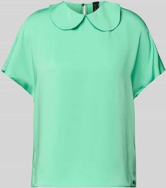 Marc Cain Blusenshirt aus Satin mit Umlegekragen in Gruen, Gr&ouml;&szlig;e 34