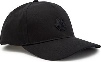 Moncler Logo-appliqu&eacute;d Cotton cap - Black - One Size