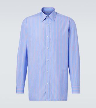 Charvet Camicia in popeline di cotone a righe