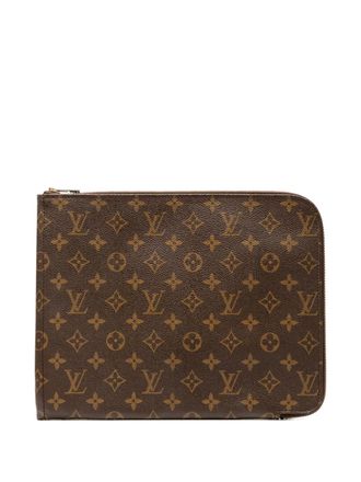 Louis Vuitton 1985 Monogram Poche Documents Portfolio 30 clutch bag - Marrone
