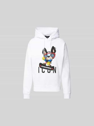 Dsquared2 Oversized Hoodie aus Baumwolle in Weiss, Gr&ouml;&szlig;e XXXL