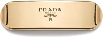 Prada Fermacapelli con logo - Oro