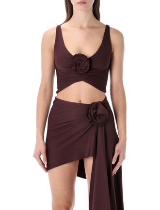 Magda Butrym Three Dimensional Rose Swim Top